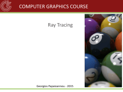 COMPUTER GRAPHICS COURSE Ray Tracing - AUEB e