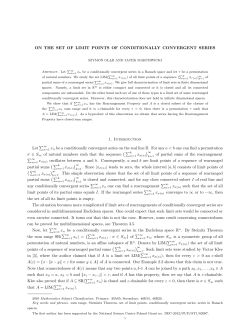 ON THE SET OF LIMIT POINTS OF CONDITIONALLY