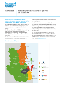 Final Report: SEQ retail water prices