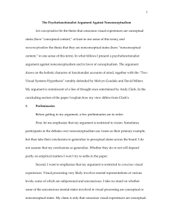 Nonconceptual Content and Reasons for Belief