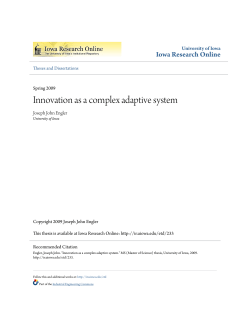 Innovation as a complex adaptive system