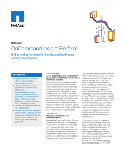 OnCommand Insight Performance
