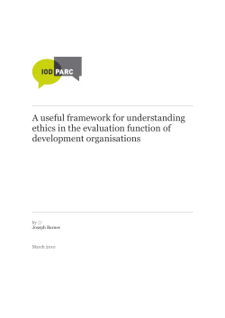A useful framework for understanding ethics in the evaluation