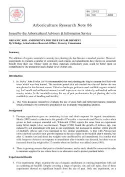 Arboriculture Research Note