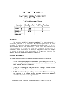 field work manual - University of Madras