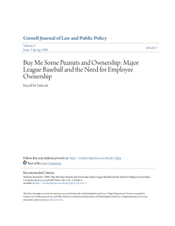 Buy Me Some Peanuts and Ownership: Major League Baseball and