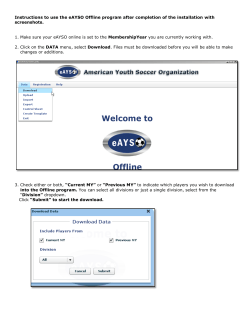 Instructions to use the eAYSO Offline program after completion of the