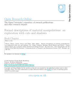 Formal descriptions of material manipulations: an exploration with