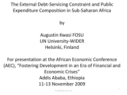 The Role of Syndromes and Governance By Augustin FOSU UNU