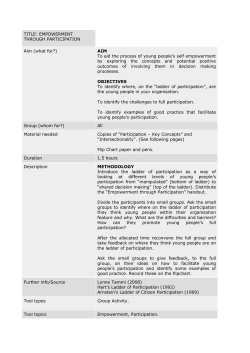 Empowerment through Participation