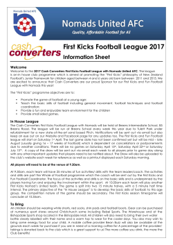First Kicks Football League 2017