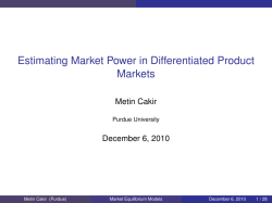 Estimating Market Power in Differentiated Product Markets