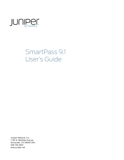 SmartPass 9.1 User`s Guide