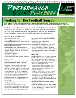 Fueling for the Football Season