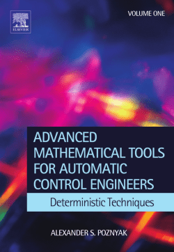 Advanced Mathematical Tools for Automatic Control Engineers