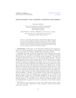 Path planning and collision avoidance for robots