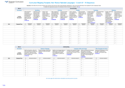 Curriculum Mapping Template: Non*Roman Alphabet Languages