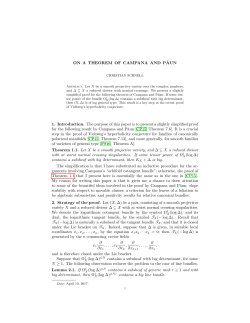 ON A THEOREM OF CAMPANA AND P˘AUN 1. Introduction. The