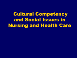 19 Cultural Competency and Social Issues in Nursing and Health