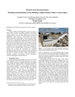 Disaster scene reconstruction: modeling and simulating urban