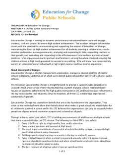 Date - Education for Change Public Schools