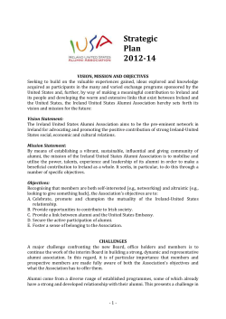 Strategic Plan 2012-14 - Ireland United States Alumni Association