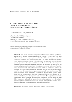 Comparing a Traditional and a Multi-Agent Load
