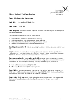 national unit specification: general information