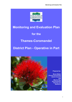 Environmental Results Monitoring Plan - Thames