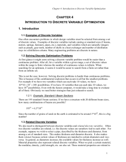 CHAPTER 4 INTRODUCTION TO DISCRETE VARIABLE