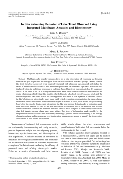 In Situ Swimming Behavior of Lake Trout Observed Using Integrated