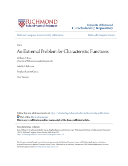 An Extremal Problem for Characteristic Functions