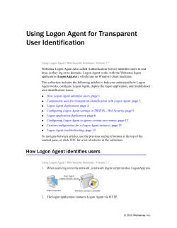 Using Logon Agent for Transparent User Identification, v7.7