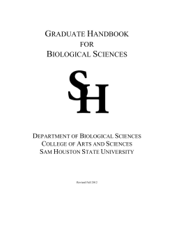 Graduate Student Contract - Sam Houston State University