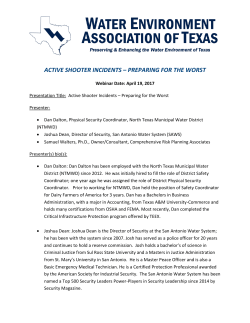 active shooter incidents &ndash; preparing for the worst