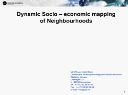 Dynamic socio-economic mapping of neighbourhoods