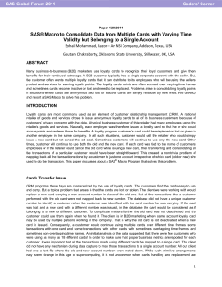 120-2011: A SAS&reg; Macro to Consolidate Data from Multiple Cards