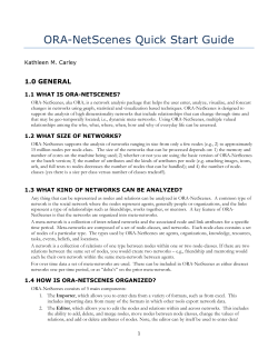 ORA-NetScenes Quick Start Guide - CASOS cmu