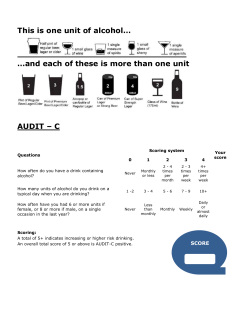 AUDIT &ndash; C (with remaining AUDIT questions)