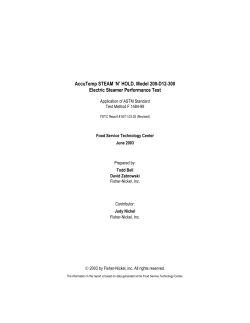 AccuTemp STEAM `N` HOLD, Model 208-D12