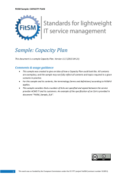 This document is a sample Capacity Plan. Version 11.5