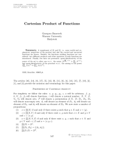 Cartesian Product of Functions