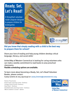Ready, Set, Let`s Read! - United Way of Western Connecticut