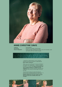 United Kingdom University of Cambridge, United Kingdom Particle