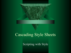 Cascading Style Sheets