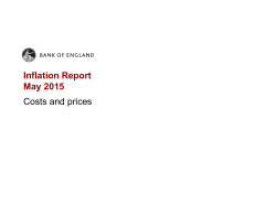 Bank of England Inflation Report May 2015 Costs and prices