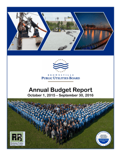 Budget Report 2015-2016 - Brownsville Public Utilities Board