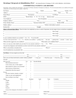Dear Patient: please complete this questionnaire