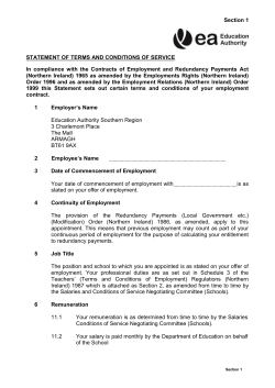 Section 1 - Terms and Conditions of Service [doc / 549KB]