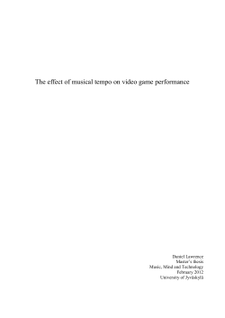 The effect of musical tempo on video game